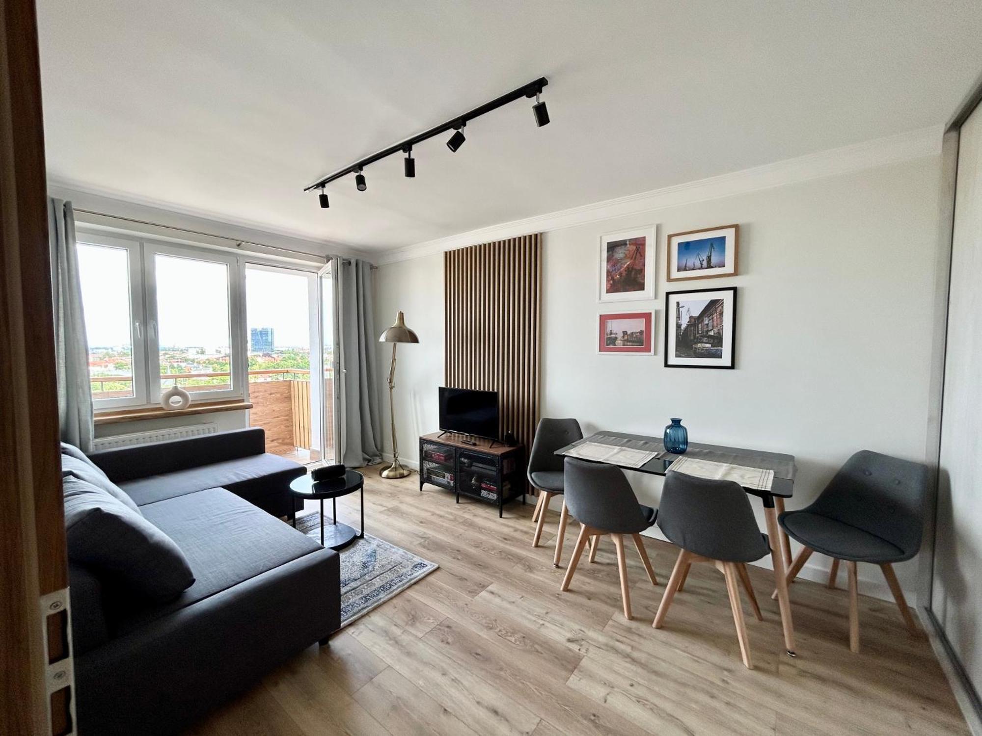 Apartament Z Widokiem Na Gdansk I Zatoke Free & Priv Parking Zewnętrze zdjęcie